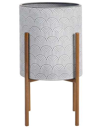 Plant Stand Light Grey Iron 31 x 31 x 58cm Indoor Metal