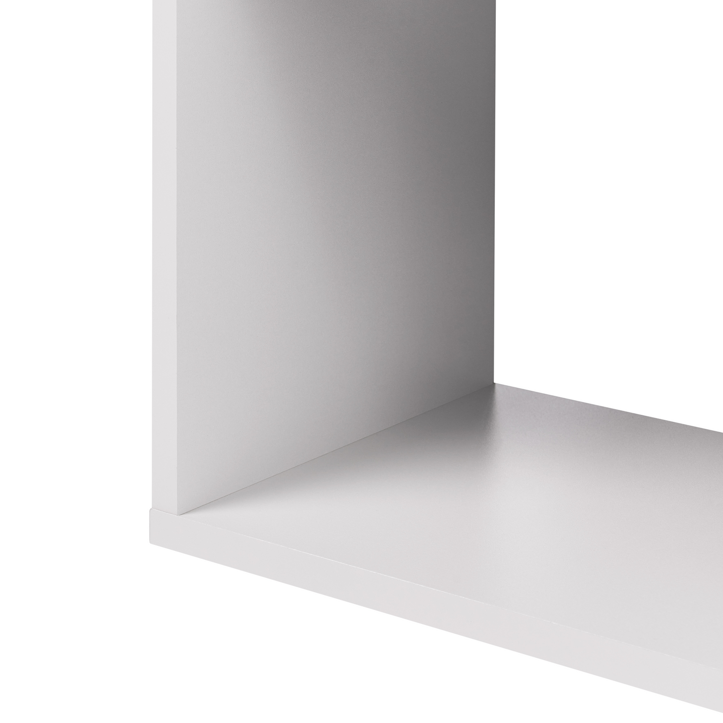 6 Tier Bookcase Off White Chipboard Frame Irregular Design