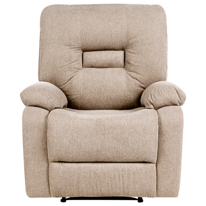 Beige Manual Recline Living Set 3 Seater 2 Seater Armchair