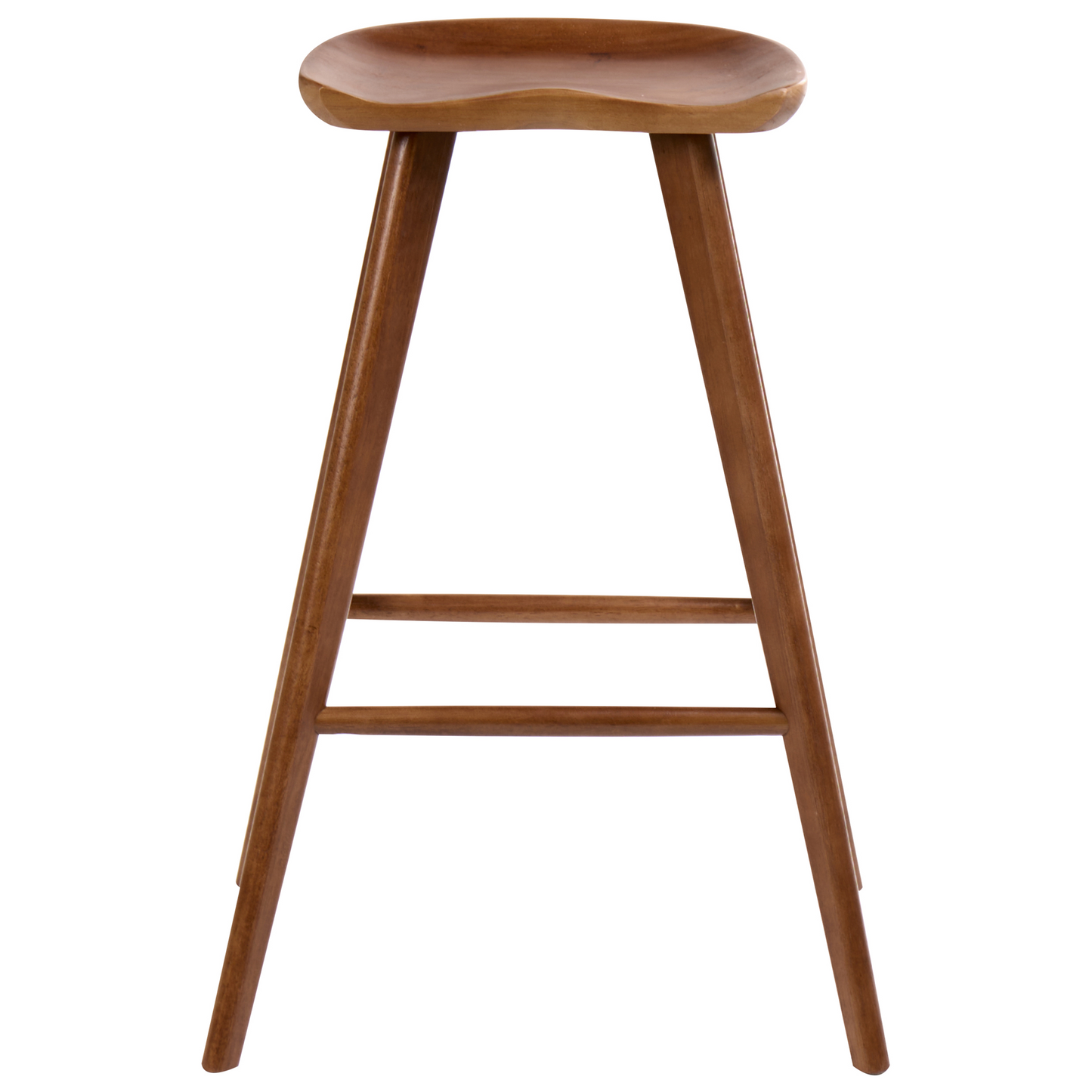 Timberline Retro Bar Stools Set Of 2 Brown Rubber Wood