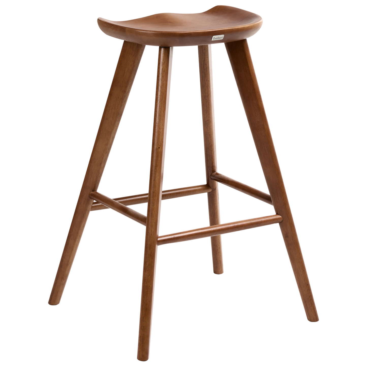 Timberline Retro Bar Stools Set Of 2 Brown Rubber Wood