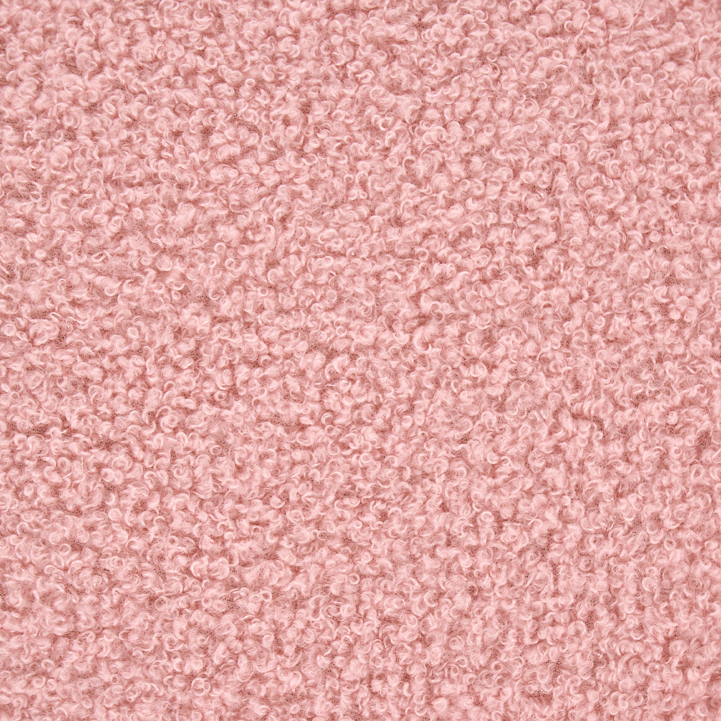 Pink Boucl? Round Pouffe 60 x 60 x 27cm Footstool Modern Living Room Accent