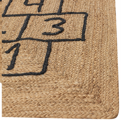 Natural Jute Rug 60 x 150cm Rectangular Braided Boho Border