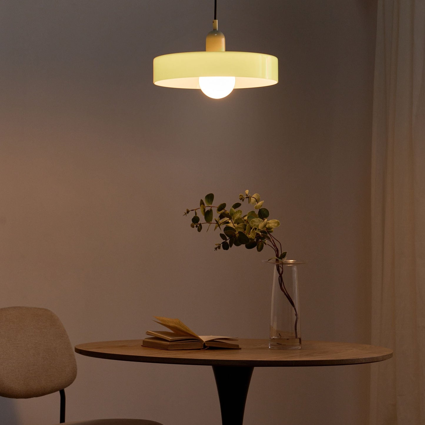 Pendant Lamp Mint Green Glass Shade With Inner Globe