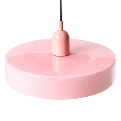 Modern Pendant Lamp Pink Glass Shade With Inner Globe Spherical Accent Light For Hallways And Dining Areas