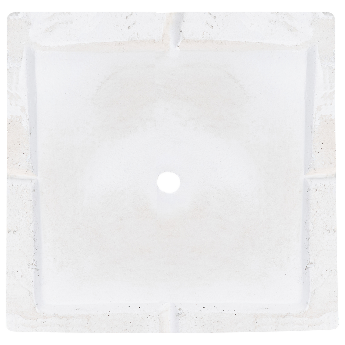 Solid White Fibre Clay Square Plant Pot 40 x 38cm UV Resistant Indoor Outdoor