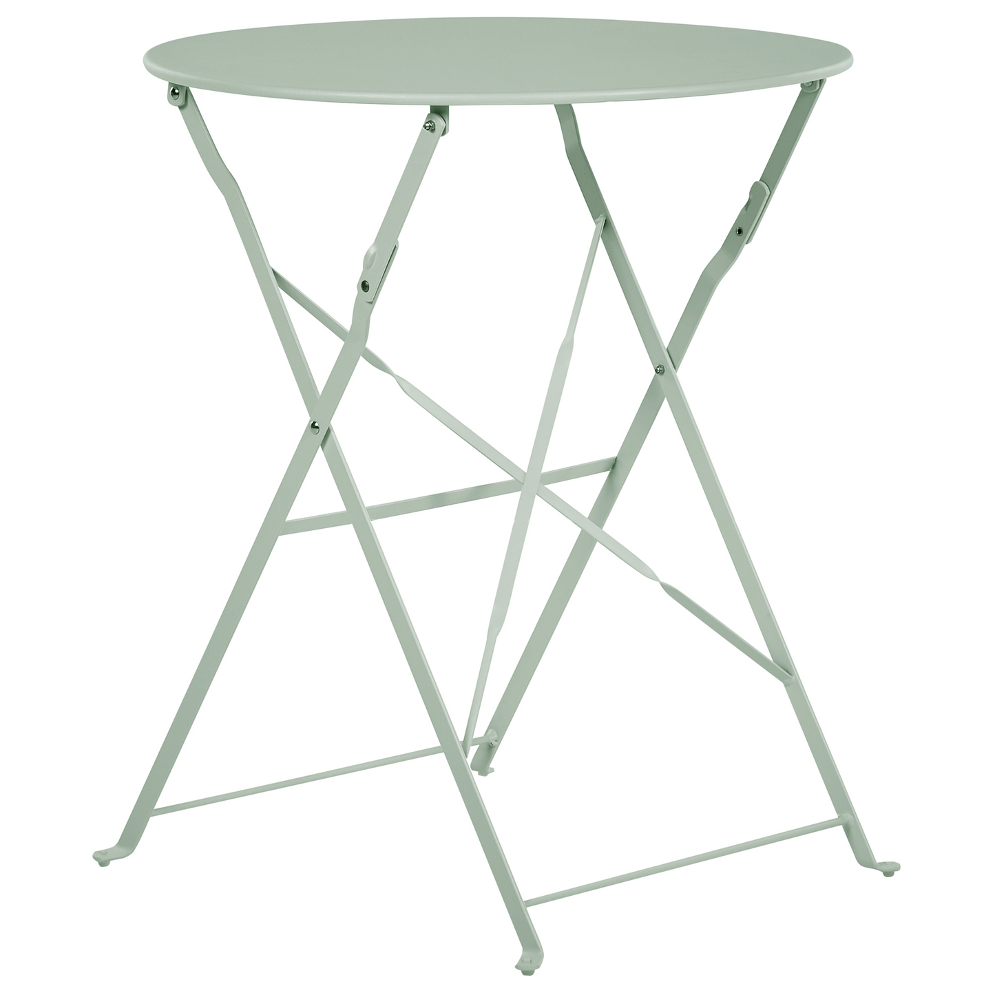 Blue Haven 3 Piece Grey Metal Folding Slatted Back Bistro Set