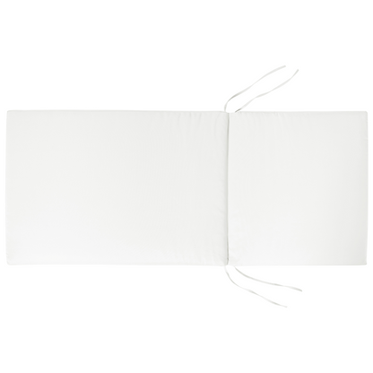 Rustic Set Of 2 Light Acacia Wood Garden Chairs With Off White Cushions Foldable UV Resistant