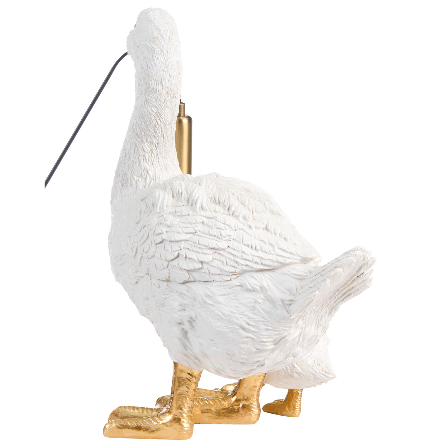 Table Lamp White Polyresin Duck Shaped Bedside Light For Living Room And Bedroom