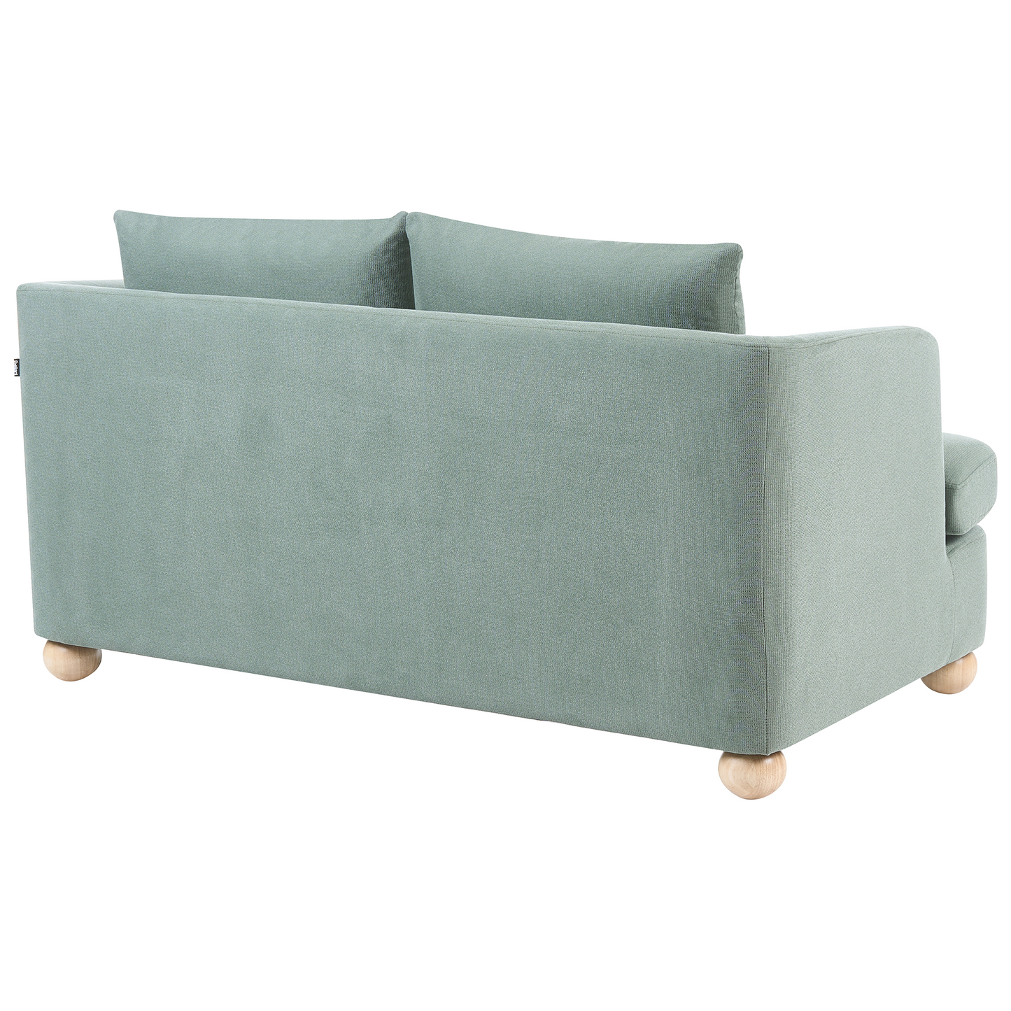 Astra Living Light Green 6 Seater Sofa Set With Round Wooden Legs