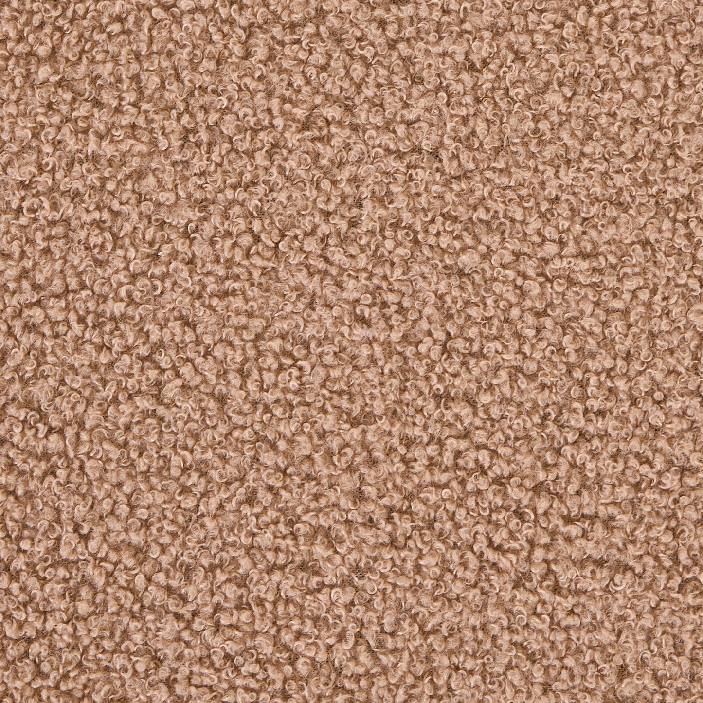 Light Brown Boucle Upholstered Bench With Metal Legs Oval Seat Cottage Retro Living Room