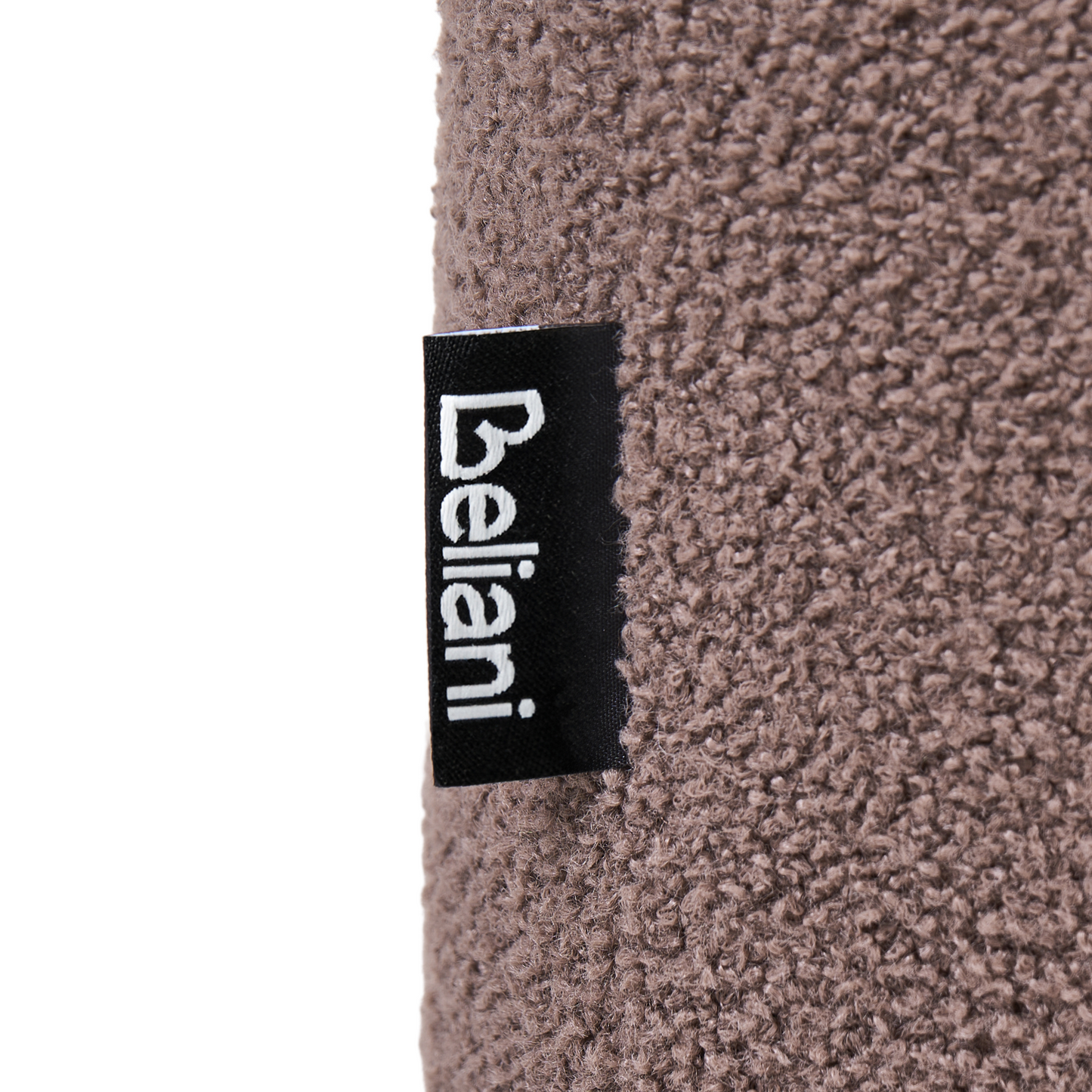 Bed Bench Brown Boucle Upholstered With Wooden Legs