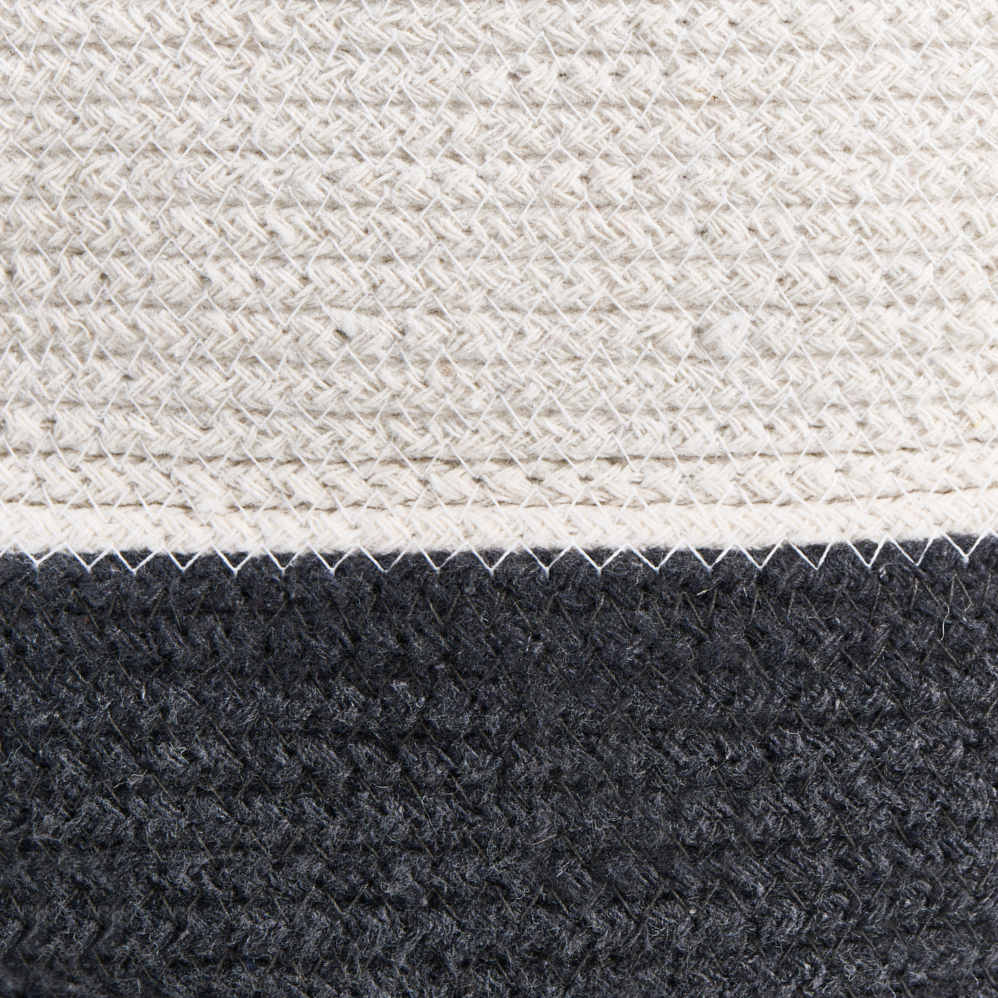 Boho Accessories Set Of 2 Grey And White Cotton Laundry Bins With Lids For Stylish Home Organization