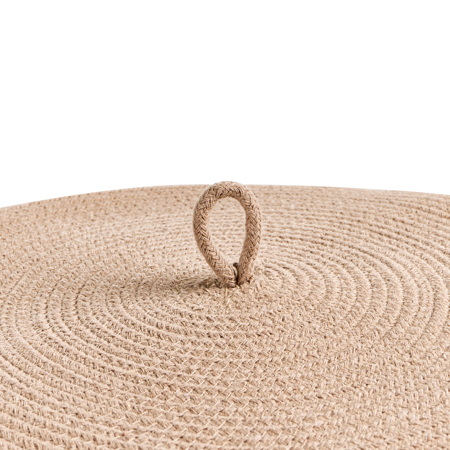 Boho Beige Cotton Laundry Basket Set Of 2 With Lid