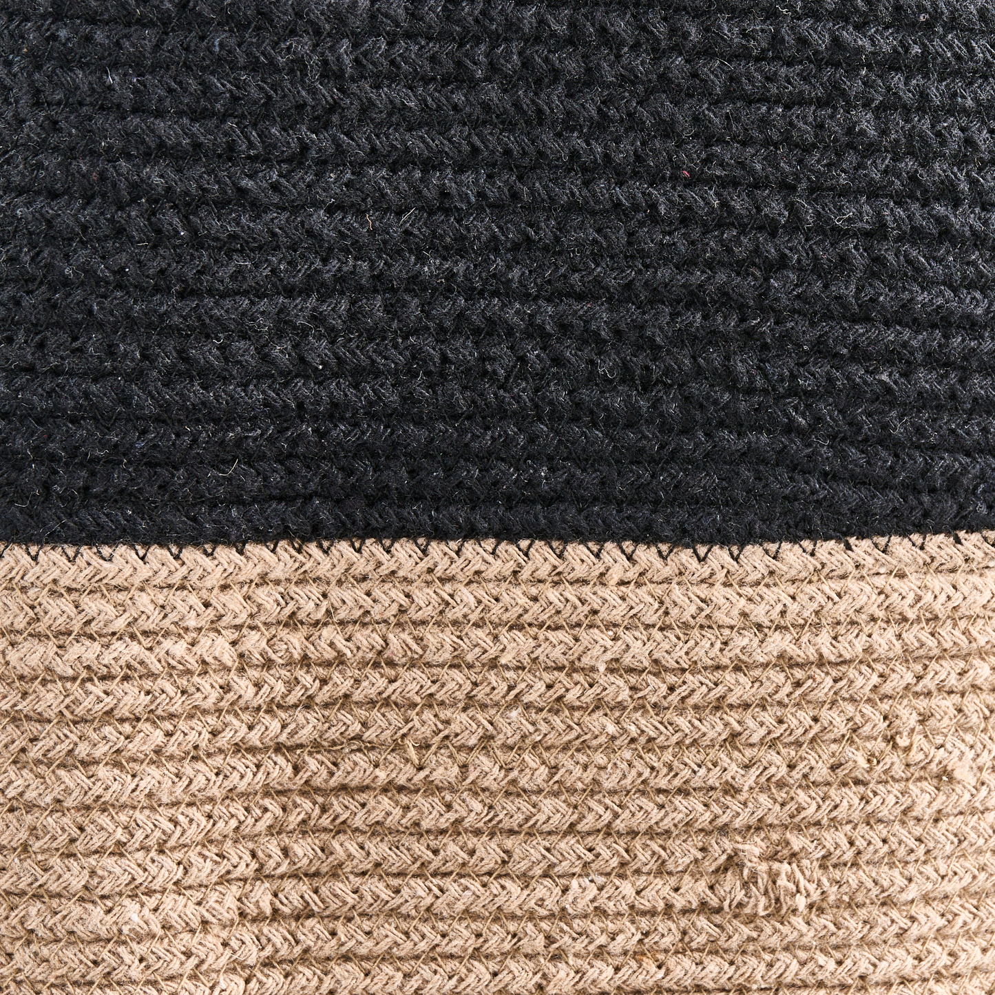 Set Of 2 Cotton Laundry Baskets With Lids Black And Beige
