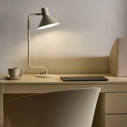 Desk Lamp Off White Metal 51cm Adjustable Cone Shade With On Off Switch For Bedroom