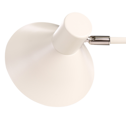 Desk Lamp Off White Metal 51cm Adjustable Cone Shade With On Off Switch For Bedroom