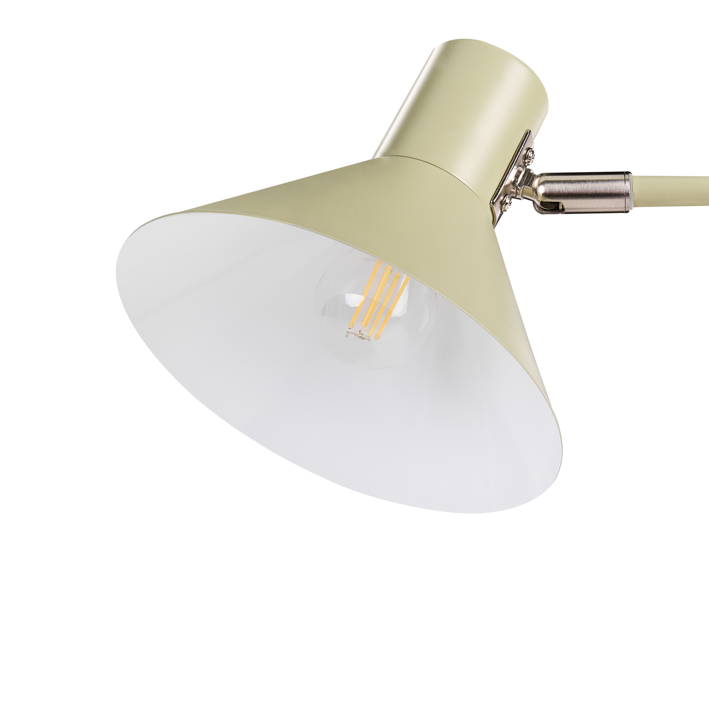 Home Desk Lamp Light Green Metal 51cm Adjustable Cone Shade On Off Switch
