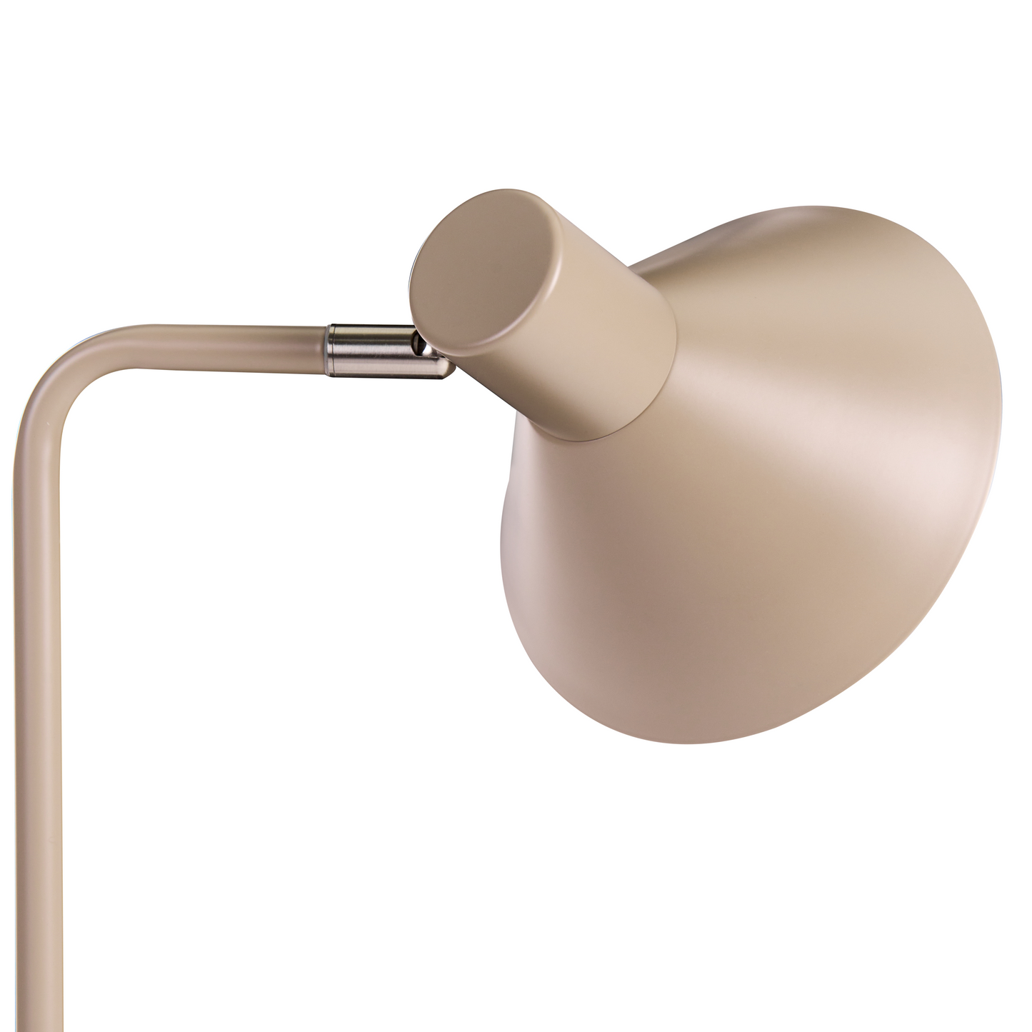 Floor Lamp Beige Metal 154cm Adjustable Cone Shade