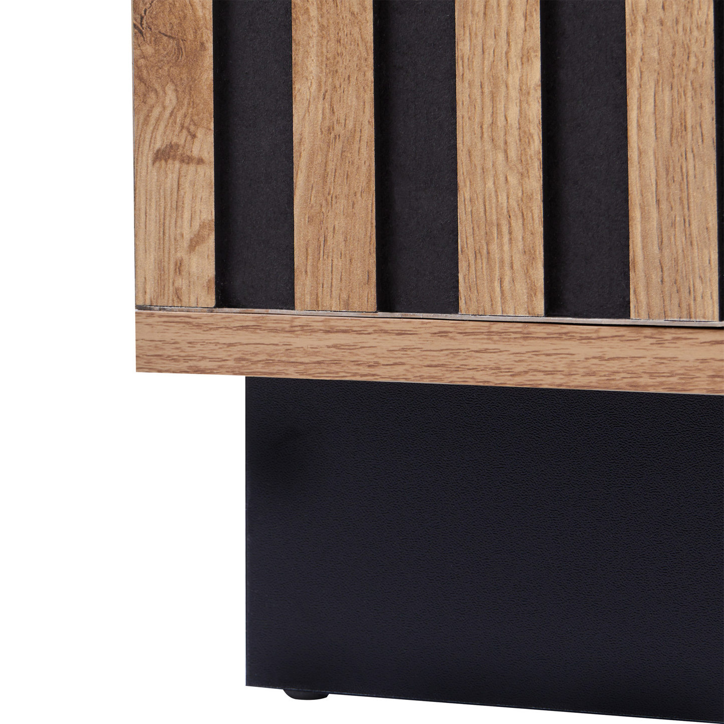 UrbanNest Tall 2 Door Brown Wardrobe With Push Open Fluted Front