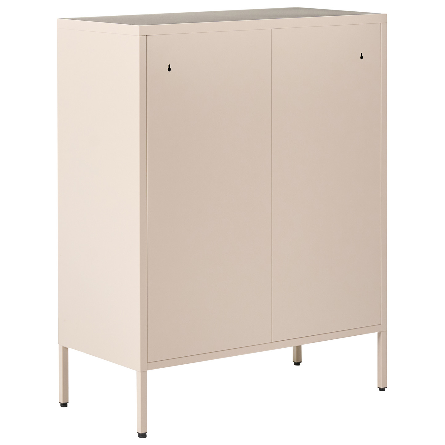 Office Cabinet Light Beige Steel 2 Doors 3 Shelves