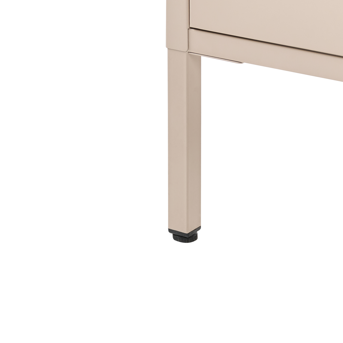Office Cabinet Light Beige Steel 2 Doors 3 Shelves