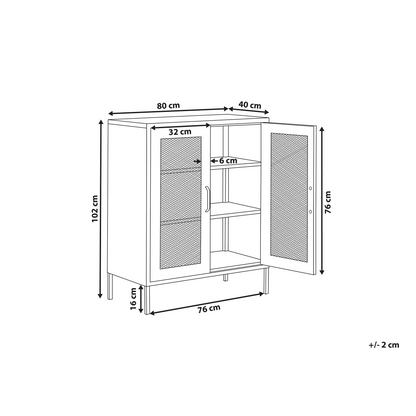 Office Cabinet Light Beige Steel 2 Doors 3 Shelves