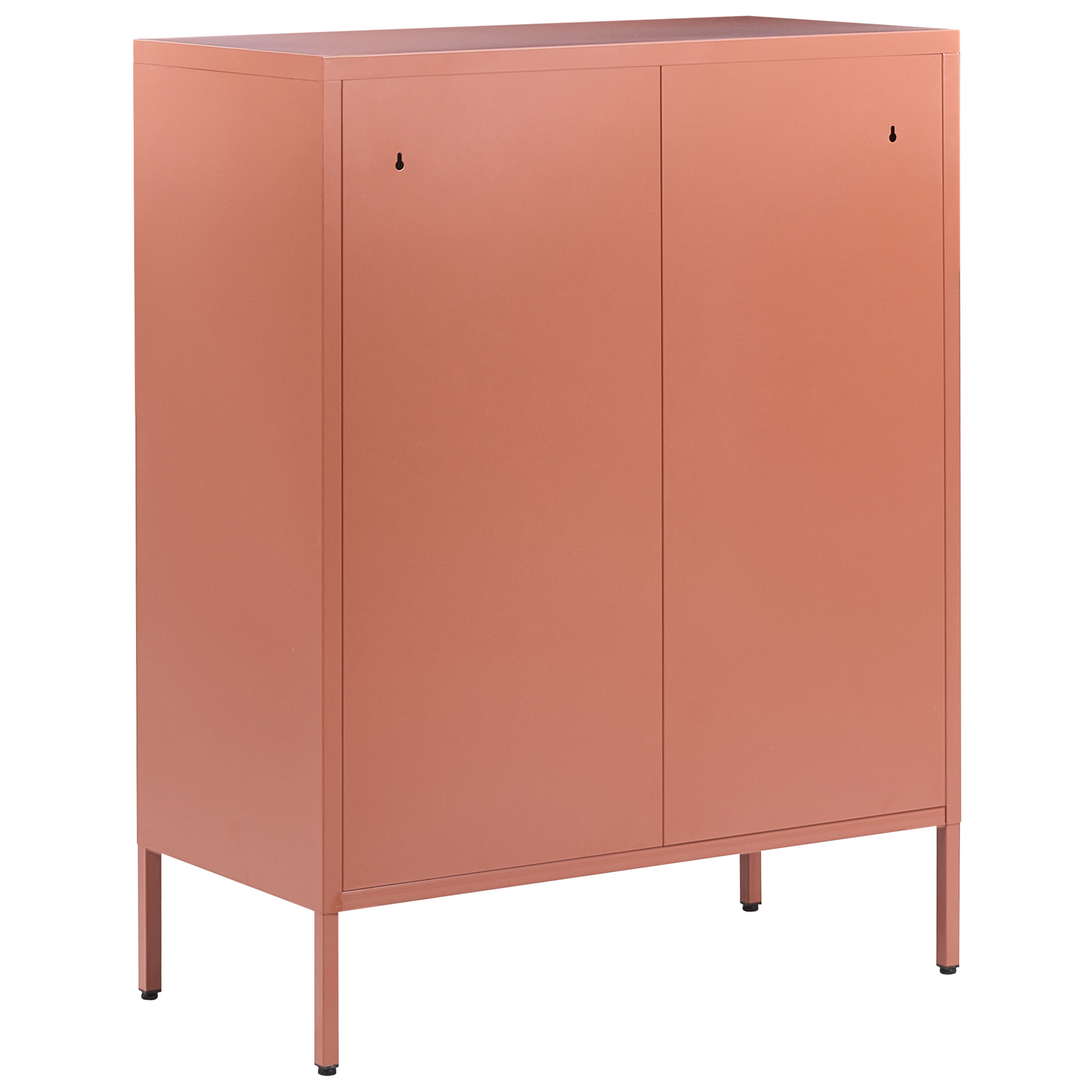Industrial Office Sideboard Cabinet Golden Brown Steel 2 Doors 3 Shelves