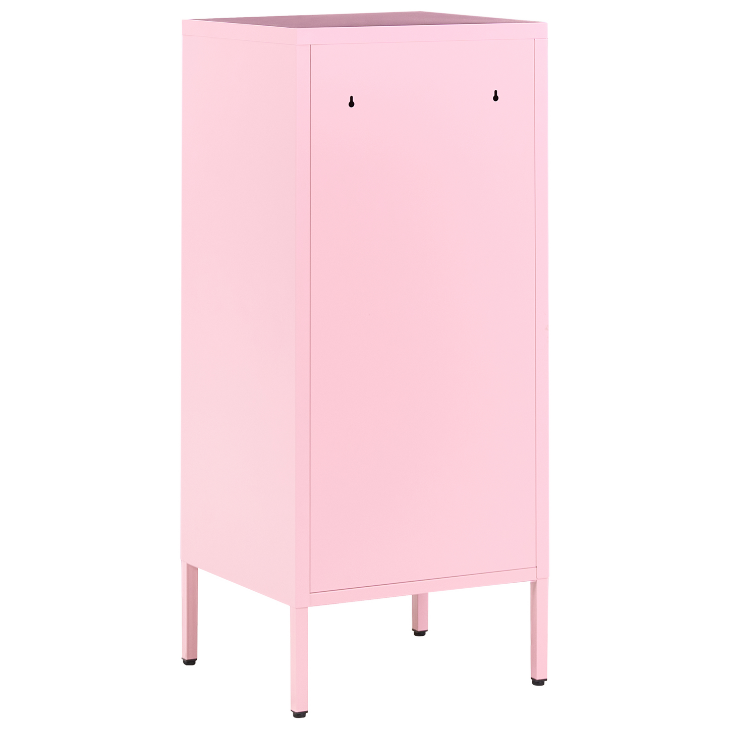 Pink 2 Door Storage Cabinet With 4 Shelves Metal Home Office Unit Modern Industrial