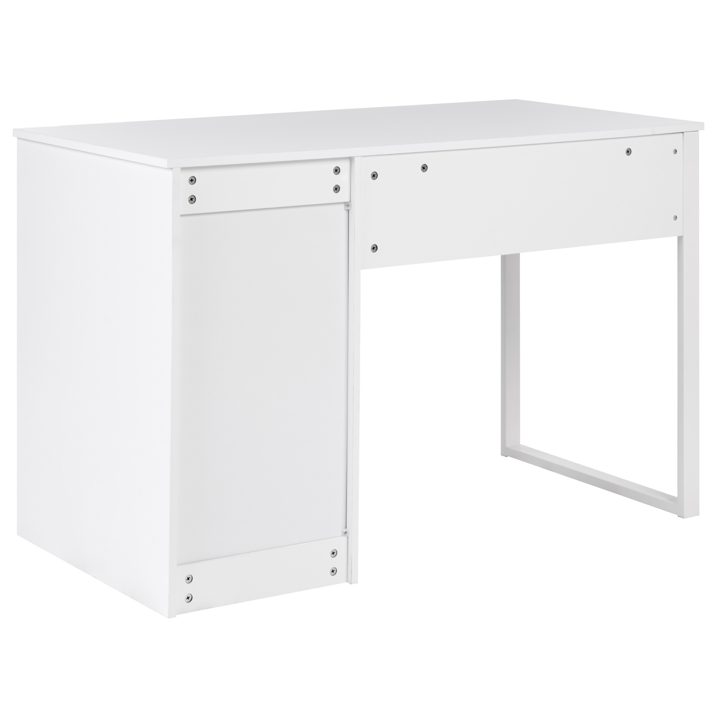 Home Desk White 120 x 60cm With Three Drawers Minimalist