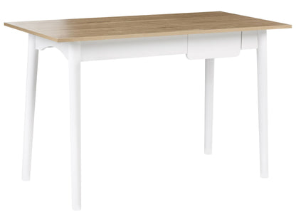 Home Desk 120 x 60cm White Brown Drawer Storage