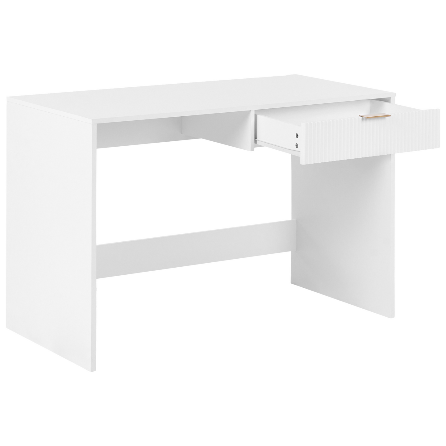 White Home Office Desk 120 x 60cm With Drawer