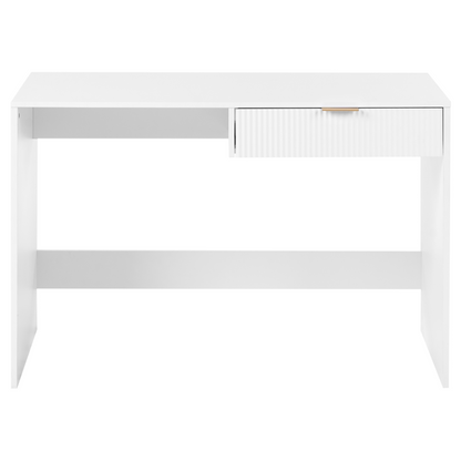 White Home Office Desk 120 x 60cm With Drawer