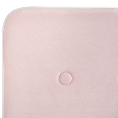 Slatted Bed Frame Pastel Pink Velvet 3ft Single EU Modern