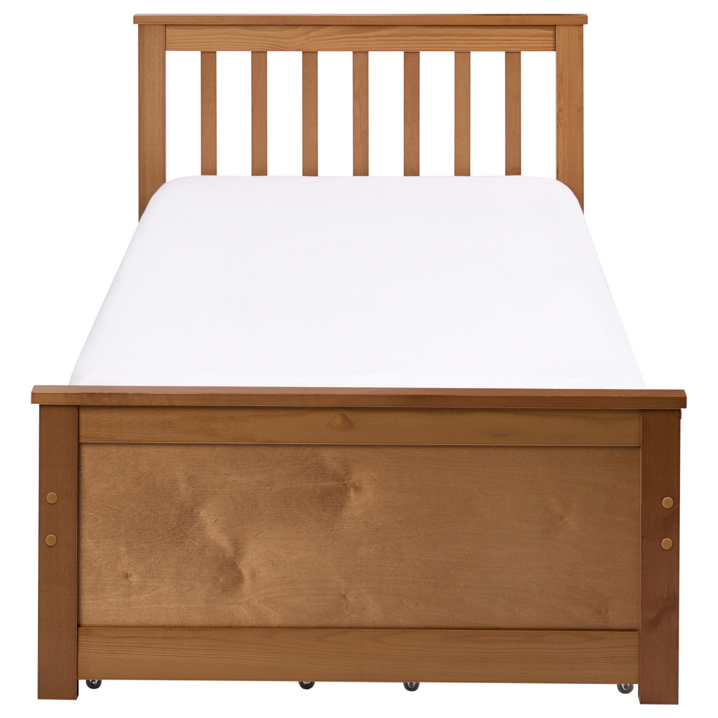 CasaNova Bed Frame Pine Wood Brown 4 Drawer EU Single 3ft Minimalist