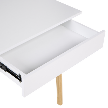Two Tone Desk 120 x 60cm Drawer Storage White Brown