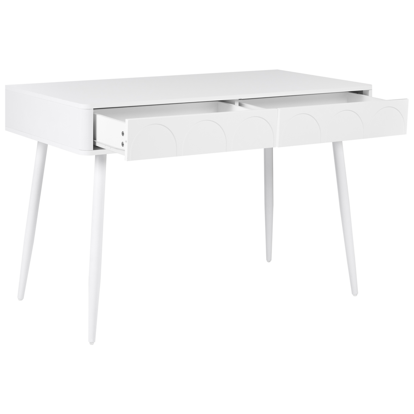 Home Desk White Particle Board Desk 120 x 60cm Drawer Storage