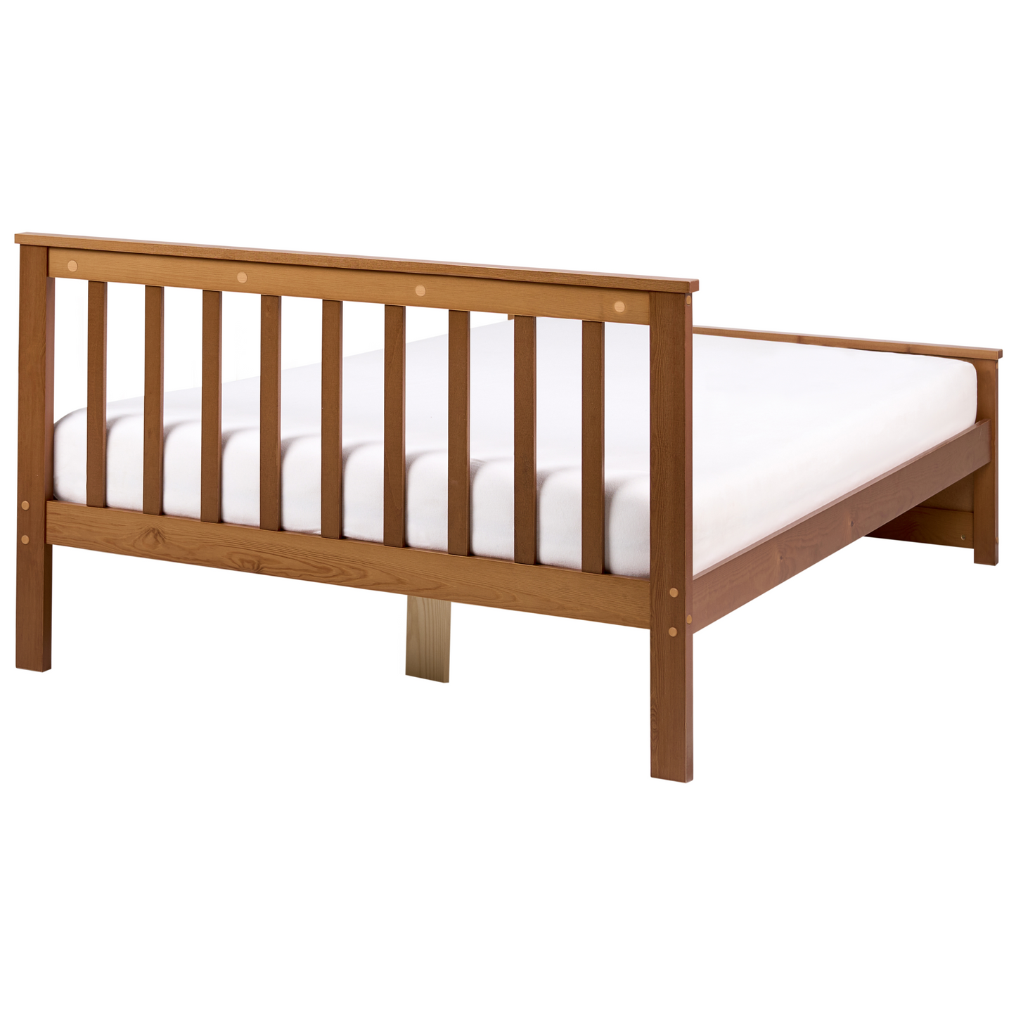Pinecraft Bed Frame Brown Pine Wood EU 4ft Small Double Minimalist