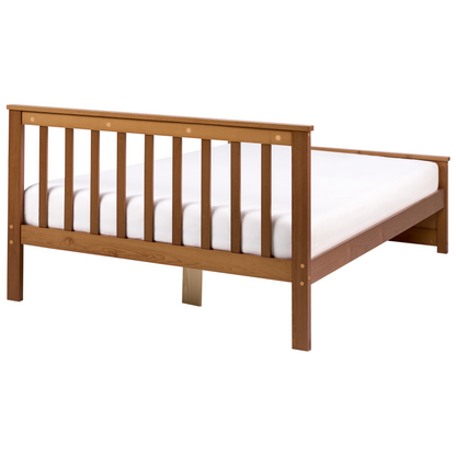 Pinecraft Bed Frame Brown Pine Wood EU 4ft Small Double Minimalist