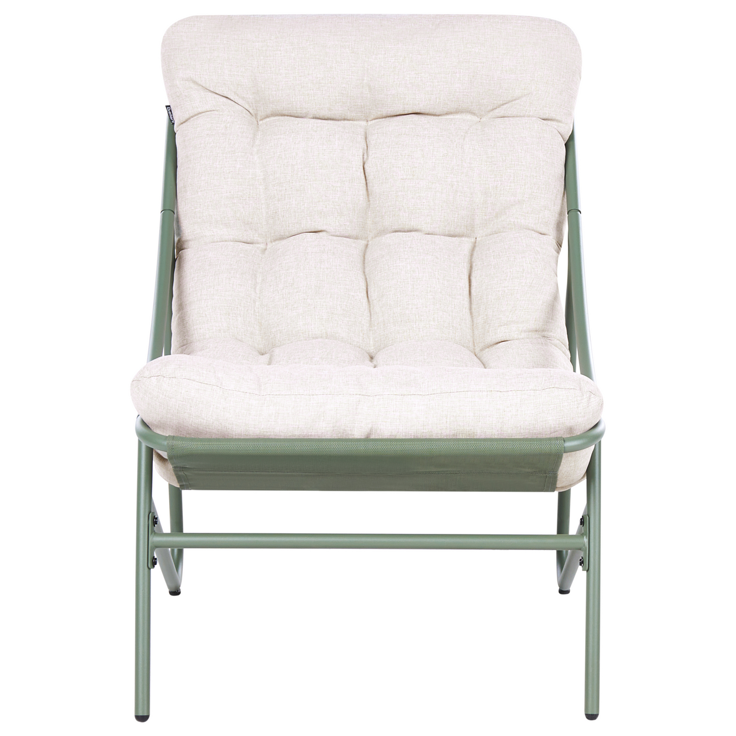 Elite Outdoor Green Beige Lounge Set Steel Frame 2 Seater