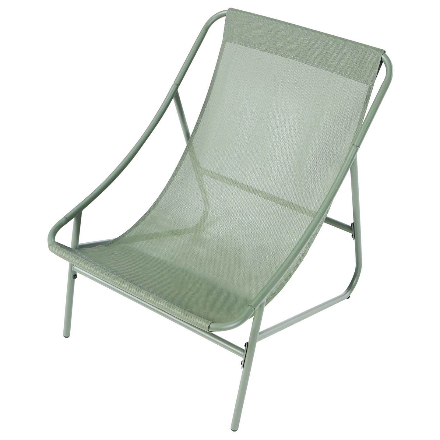 Elite Outdoor Green Beige Lounge Set Steel Frame 2 Seater