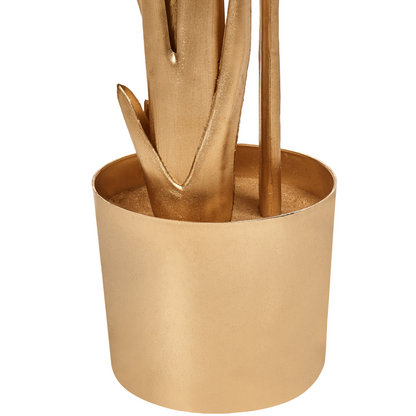 Artificial Banana Tree Gold 162cm Potted With Adjustable Leaves For Glam Indoor Decor