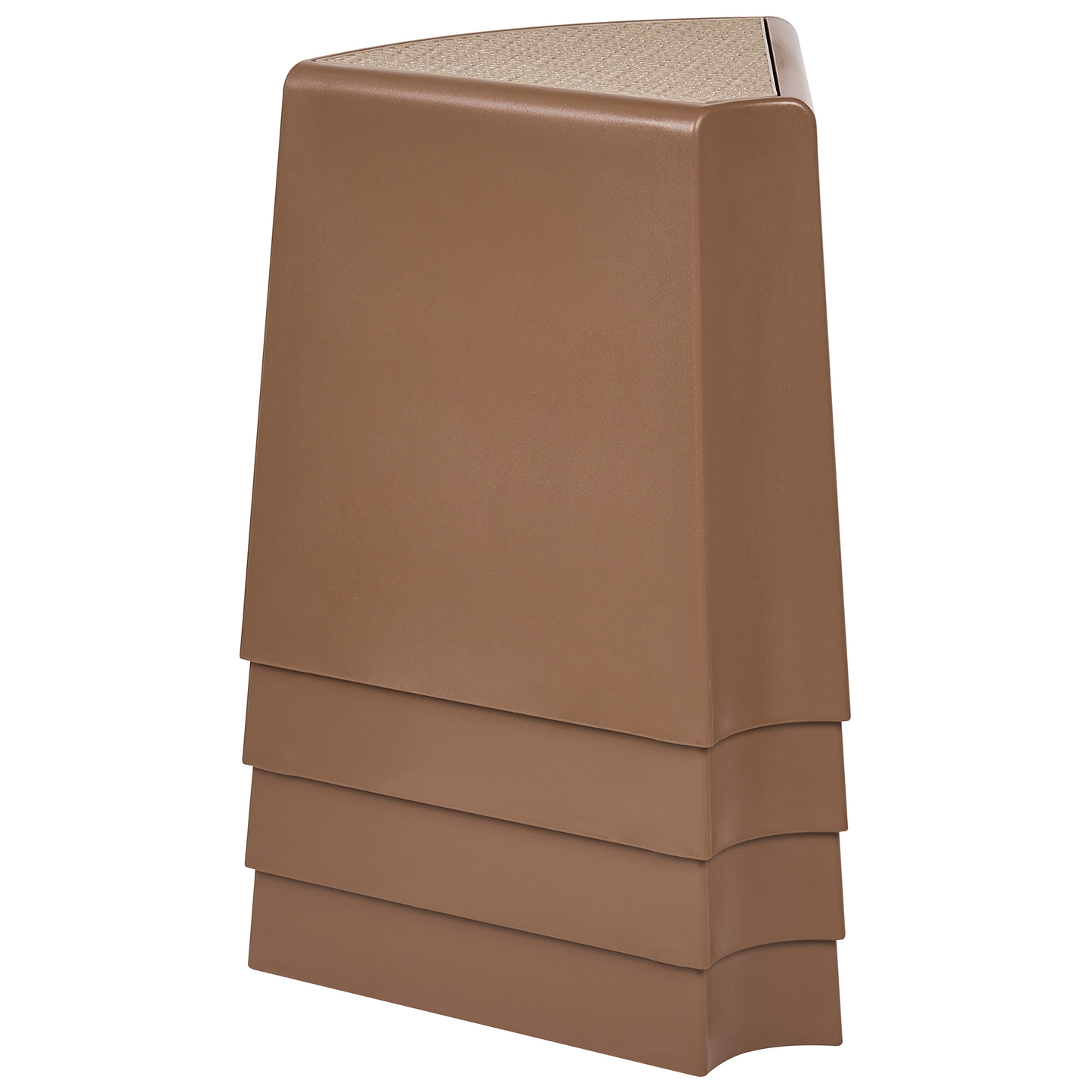 Set of 4 Brown Synthetic Garden Stools Stacking Footstools