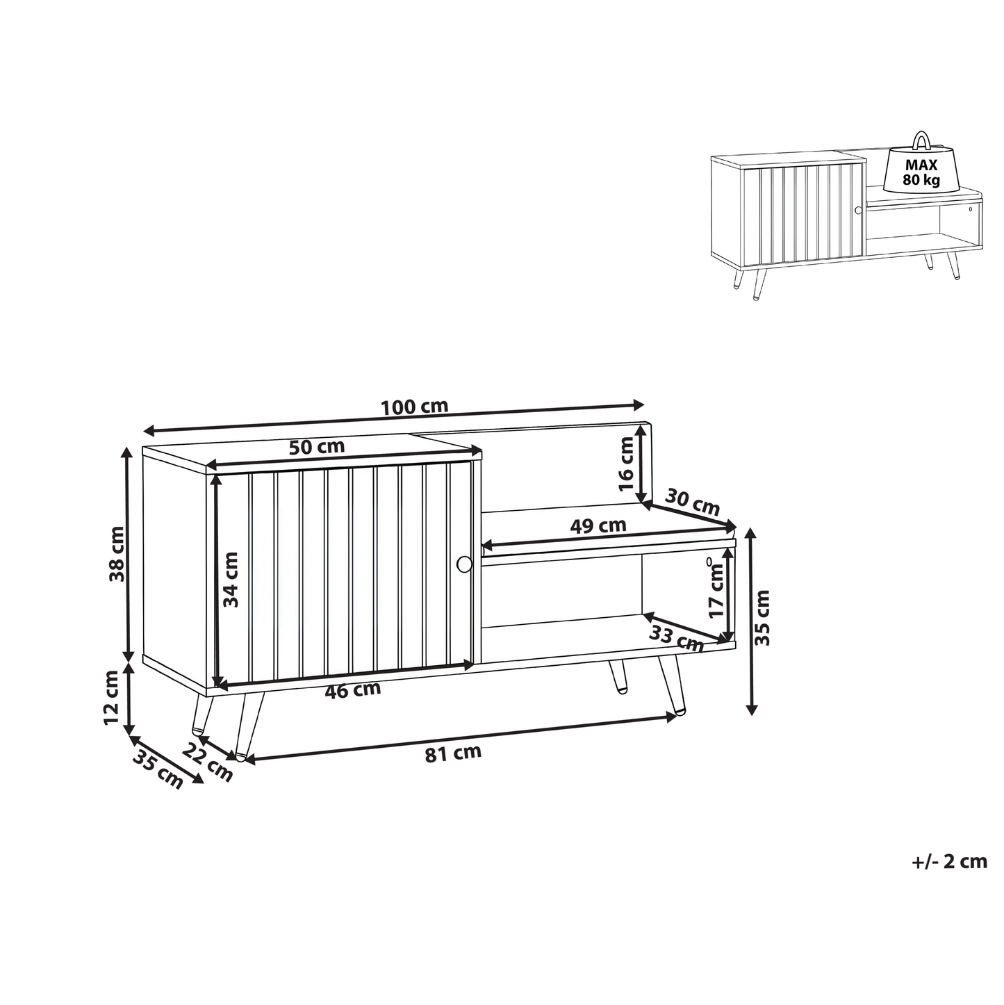 Shoe Storage Bench White With 2 Compartments And Metal Legs
