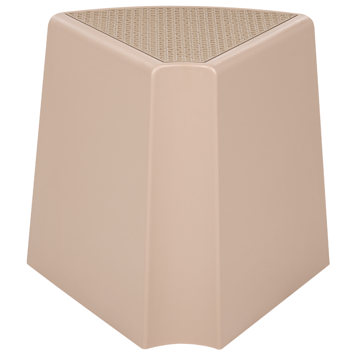 Set Of 4 Beige Garden Stools Stacking Patio Seats