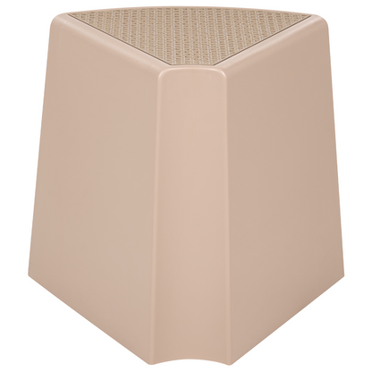 Set Of 4 Beige Garden Stools Stacking Patio Seats