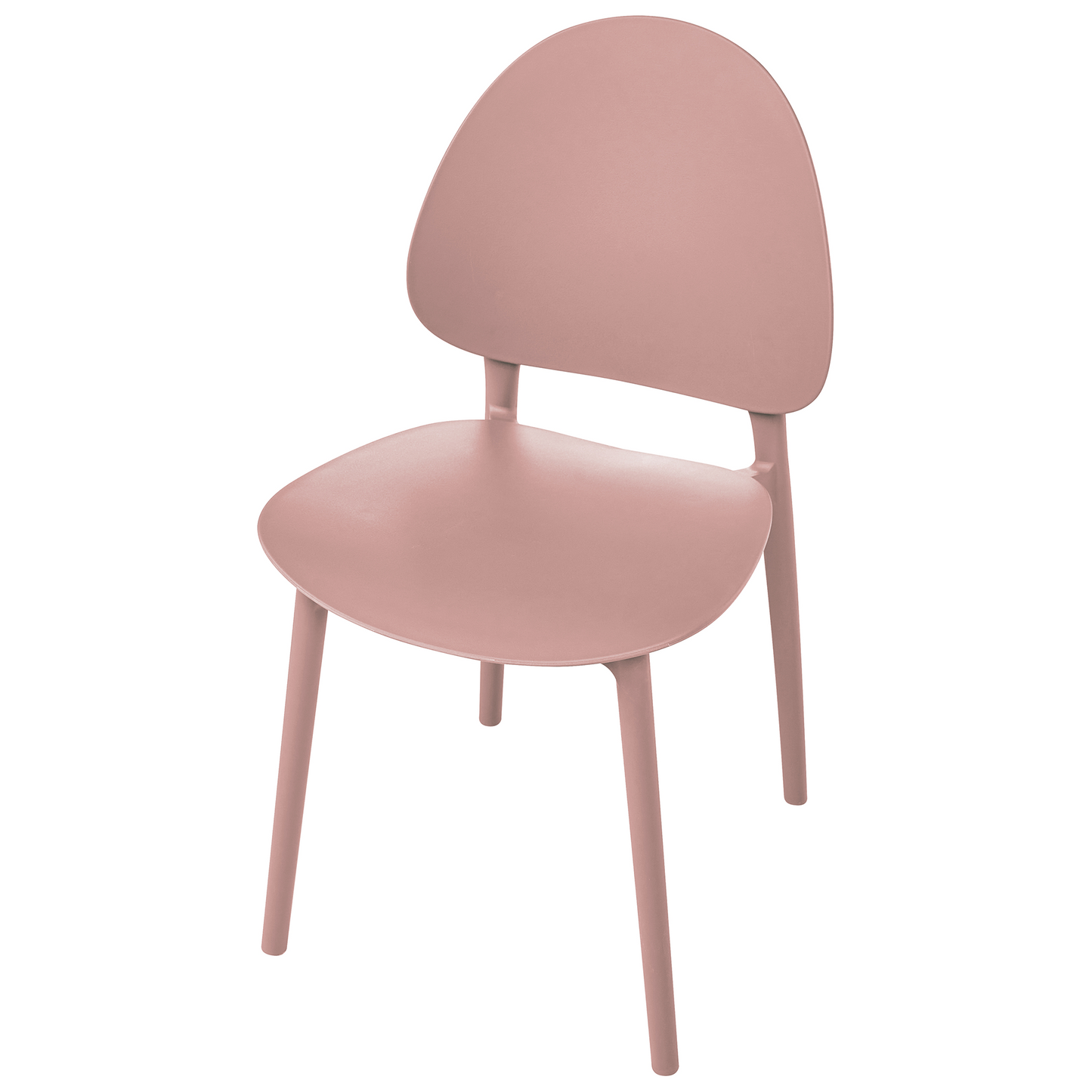 Set Of 4 Pink Minimalist Chairs Outdoor No Armrests