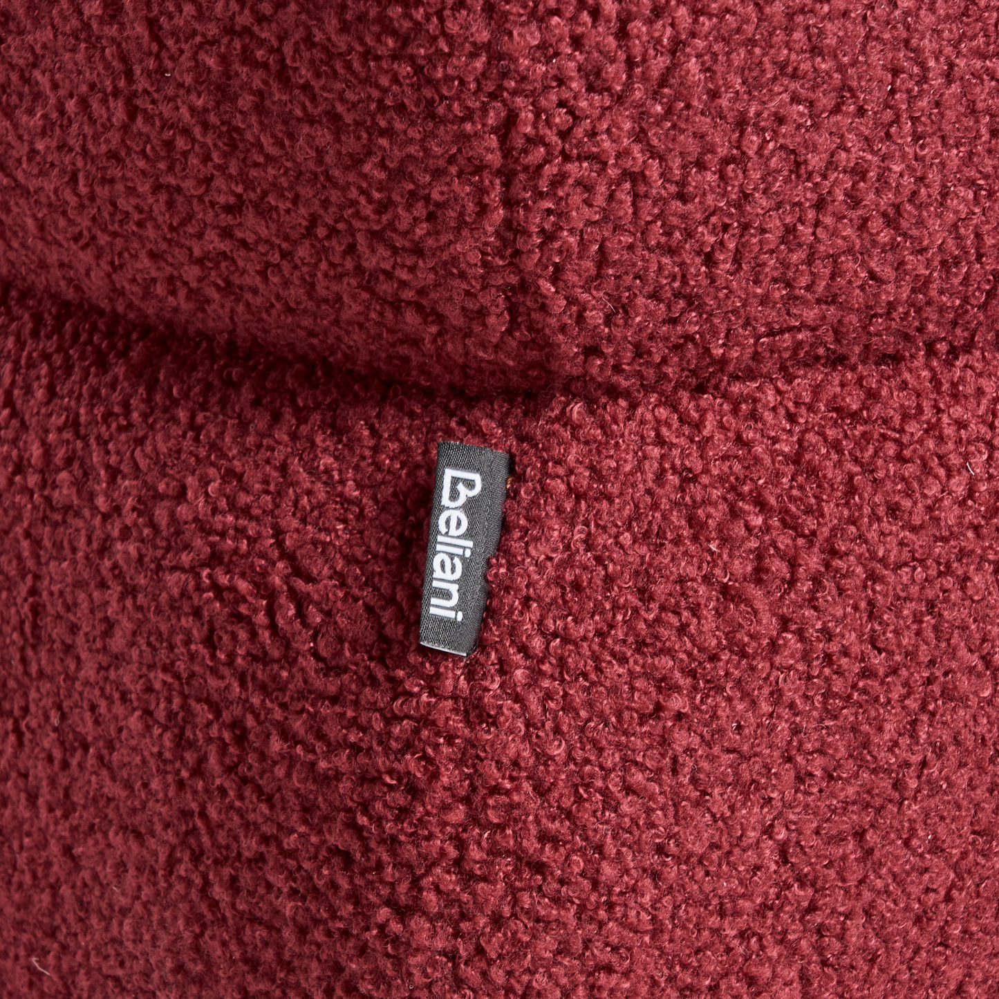Dark Red Boucle Pouffe 60 x 60cm Square Footstool