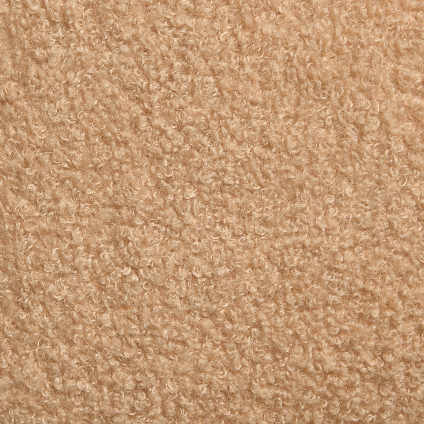 Beige Boucle Square Pouffe 60 x 60cm Footstool Modern Upholstered Home Decor