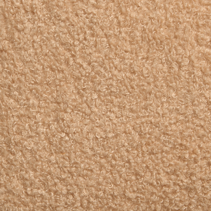 Beige Boucle Square Pouffe 60 x 60cm Footstool Modern Upholstered Home Decor